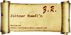 Zoltner Ramón névjegykártya